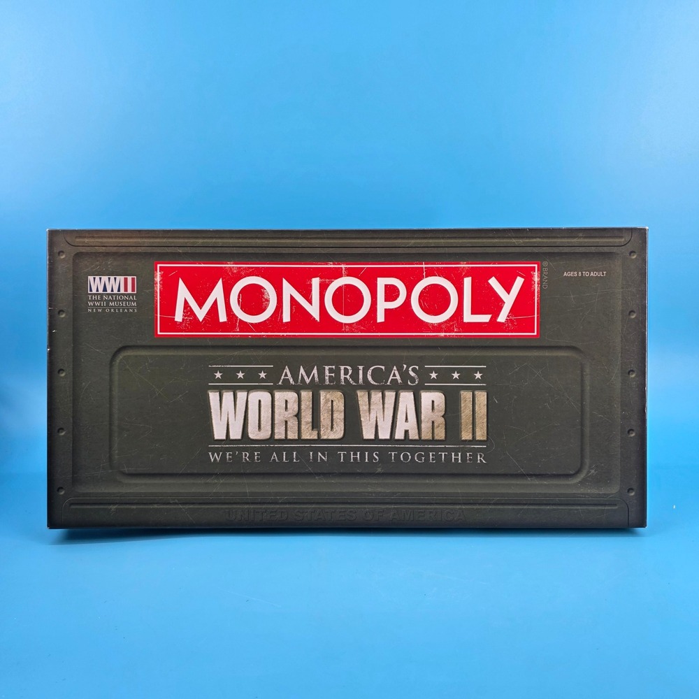 Monopoly America's World War II Edition Board Game National WWII Museum Tin